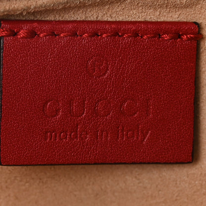 Gucci Calfskin Matelasse Super Mini GG Marmont Shoulder Bag Hibiscus Red 6 of 11