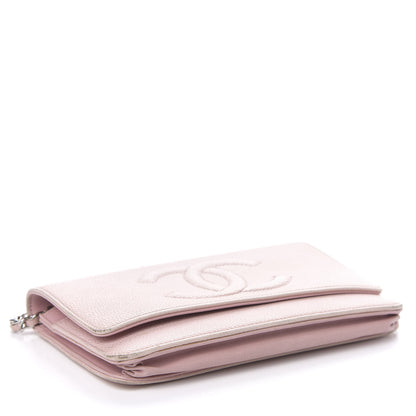 Chanel Caviar Timeless CC Wallet On Chain WOC Pink 4 of 14