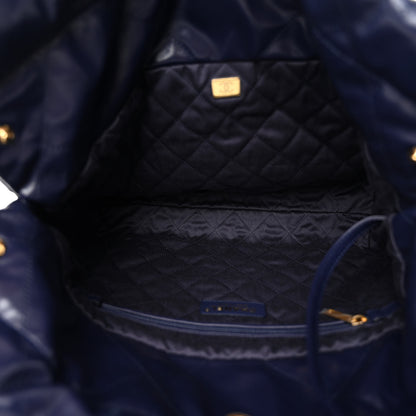 Chanel Shiny Calfskin Quilted Small Chanel 22 Navy 6 of 11