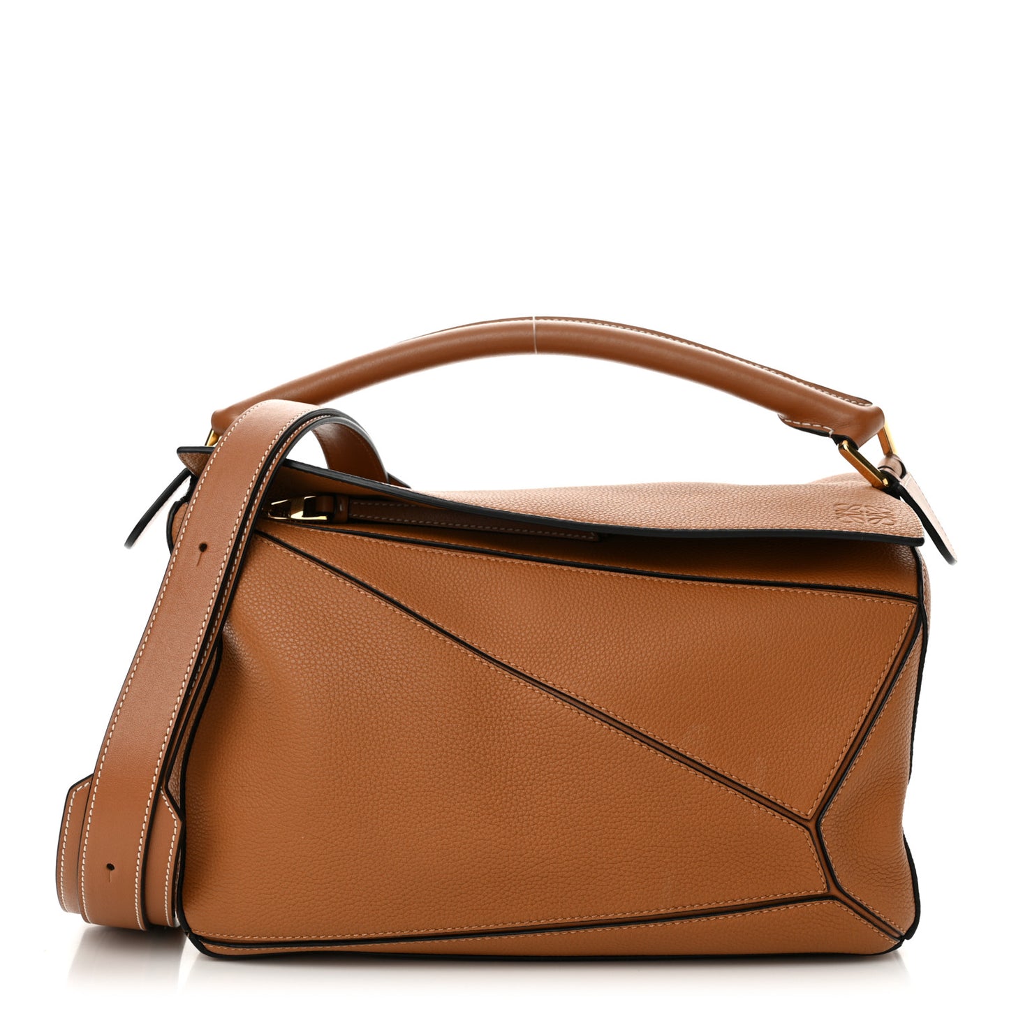 Calfskin Medium Puzzle Bag Light Caramel
