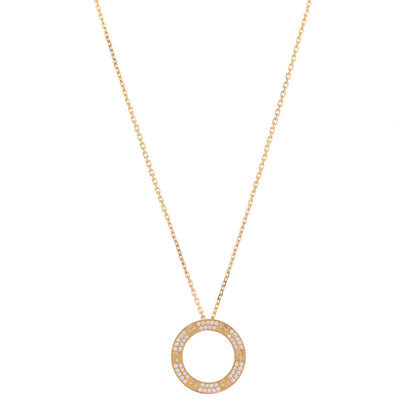 Cartier 18K Yellow Gold Diamond LOVE Paved Necklace 1 of 8