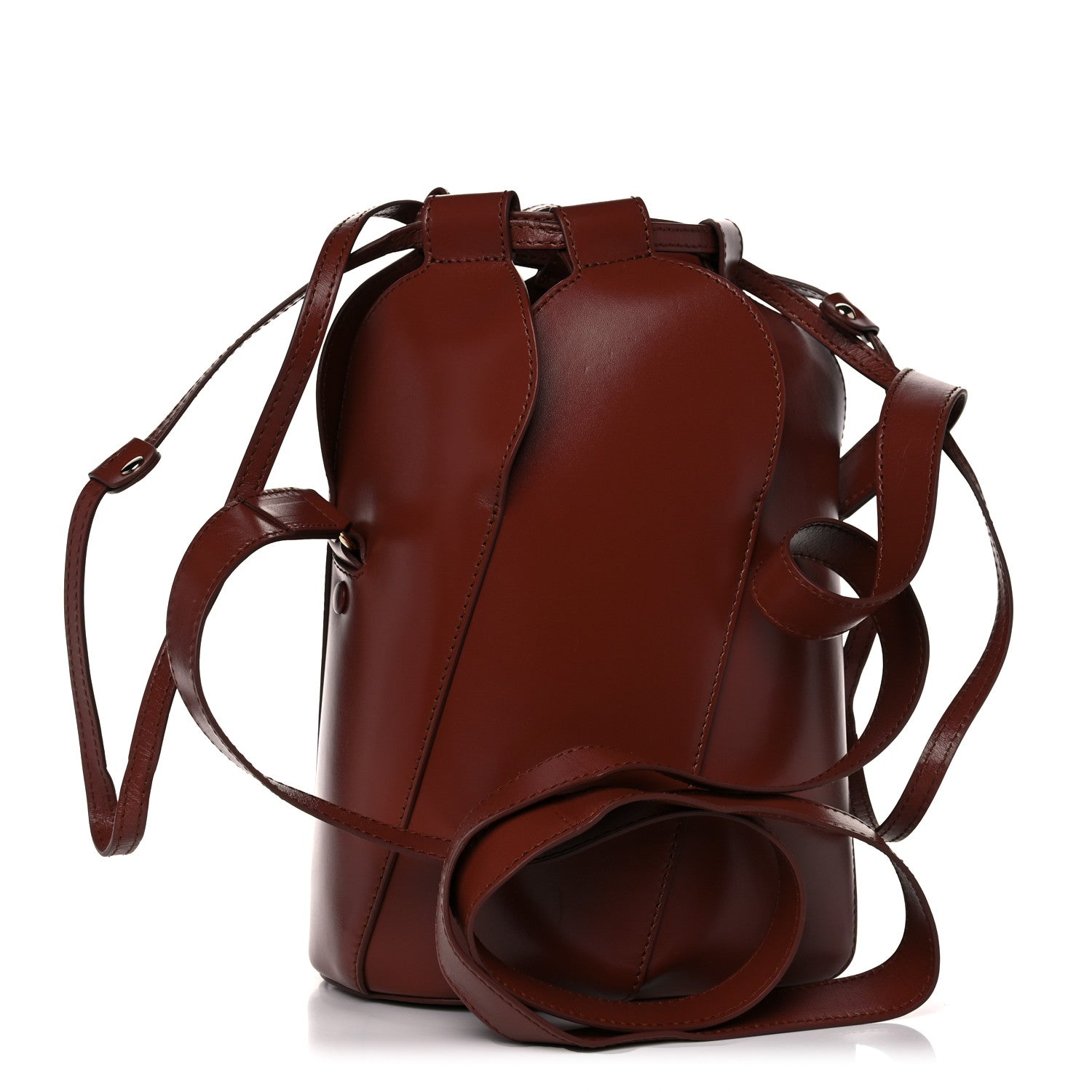 Chloe Smooth Grained Calfskin Small Tulip Bucket Bag Sepia Brown 3 of 10