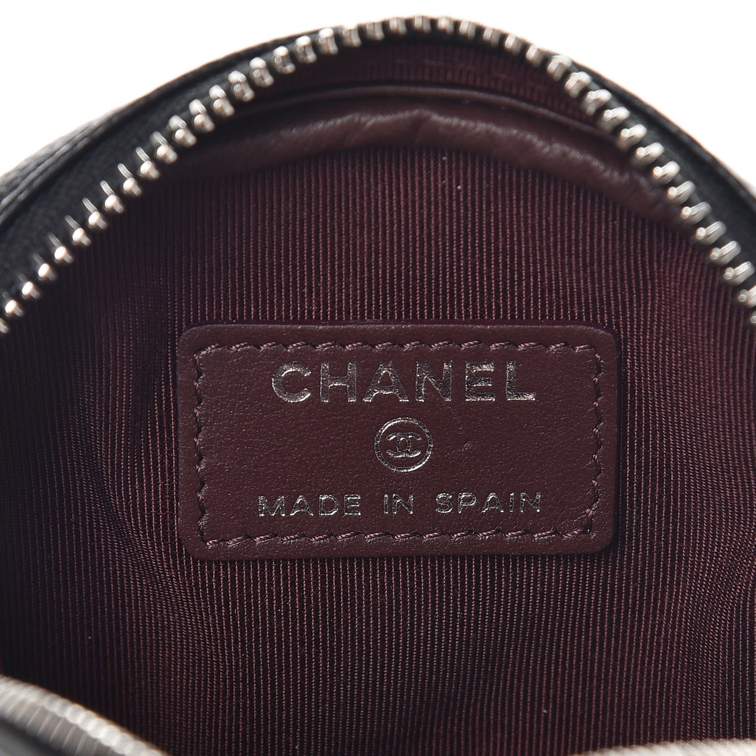 Chanel Caviar Quilted Zip Around Classic Coin Purse Black 6 of 7