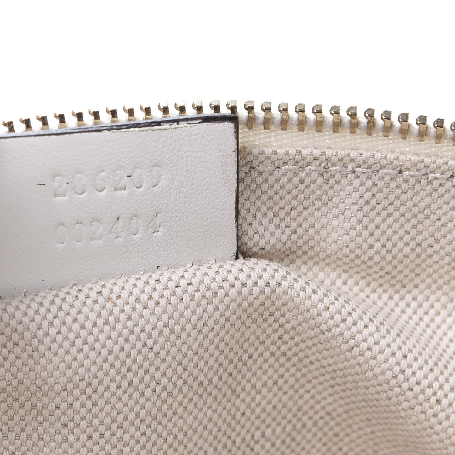 Gucci Canvas Umbrella Zip Top Pouch Yellow White 7 of 7
