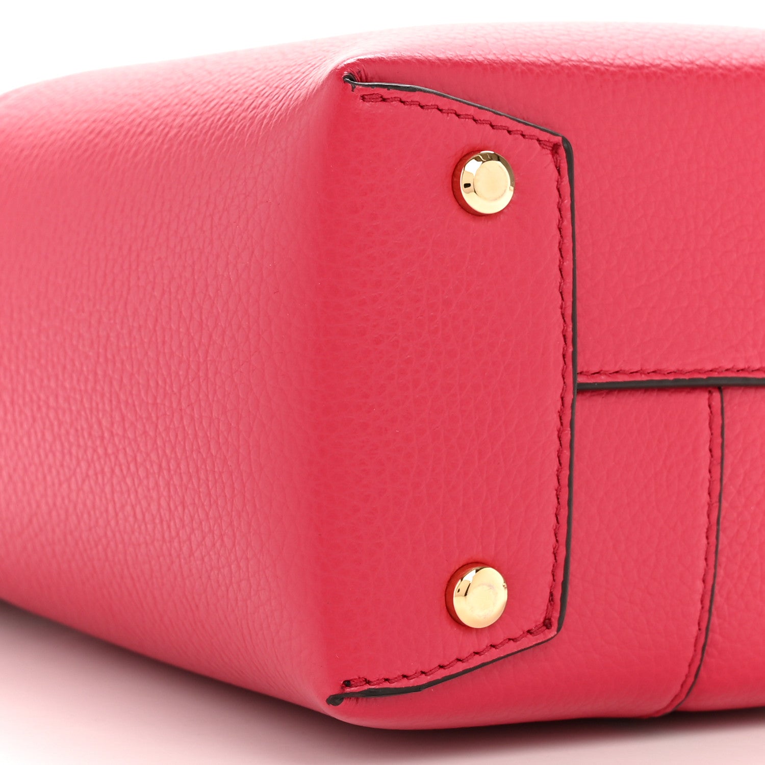Salvatore Ferragamo Grained Calfskin Mini Gancino Bucket Bag Red 9 of 10
