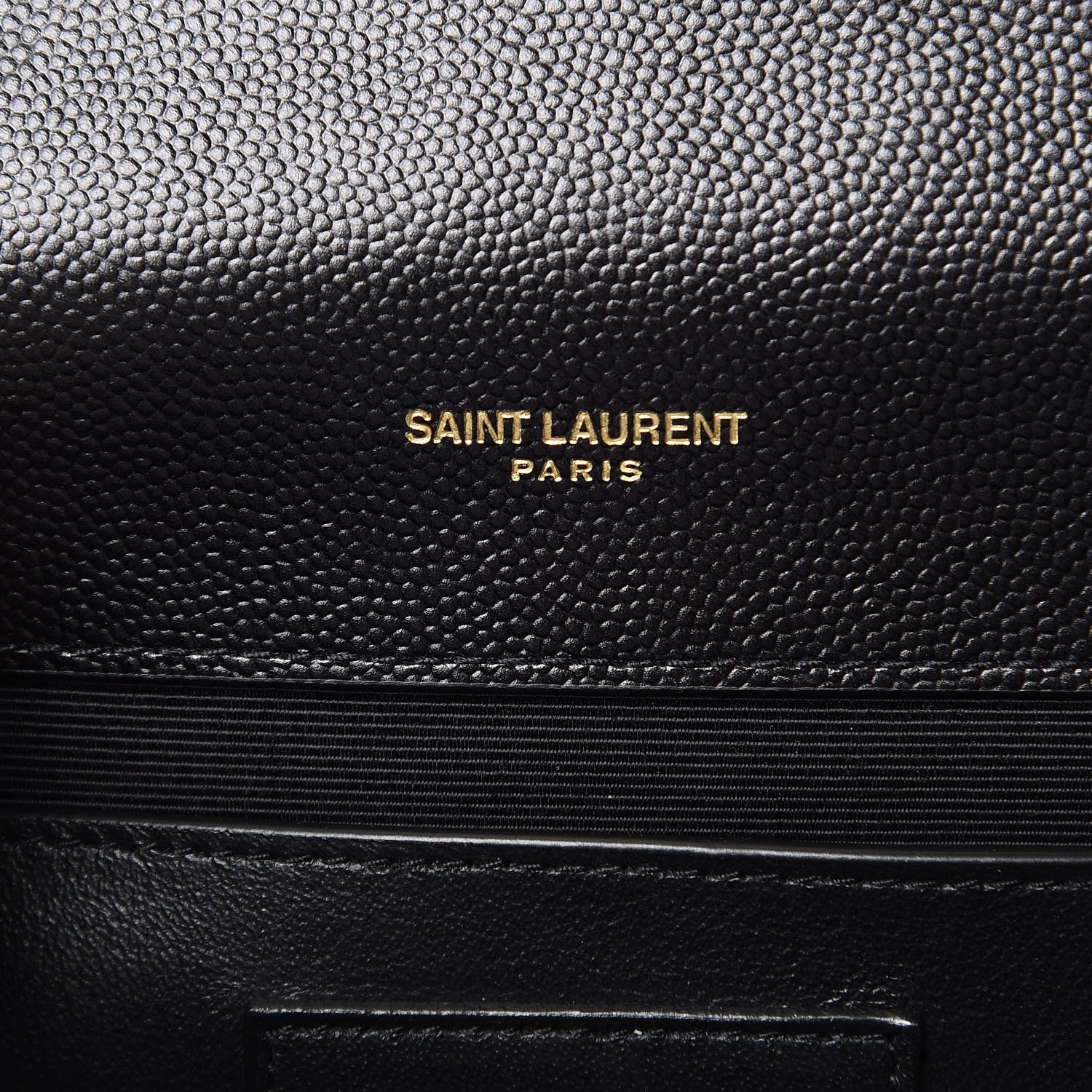 Saint Laurent Grain De Poudre Textured Mixed Matelasse Triquilt Medium Monogram Satchel Black 6 of 9