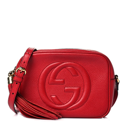 Gucci Pebbled Calfskin Small Soho Disco Bag Tabasco Red 1 of 10