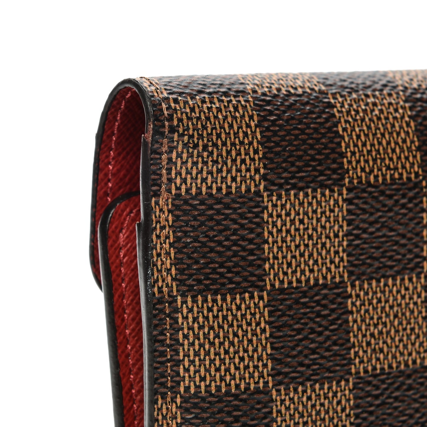 Damier Ebene Josephine Wallet Red