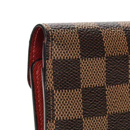 Louis Vuitton Damier Ebene Josephine Wallet Red 8 of 9