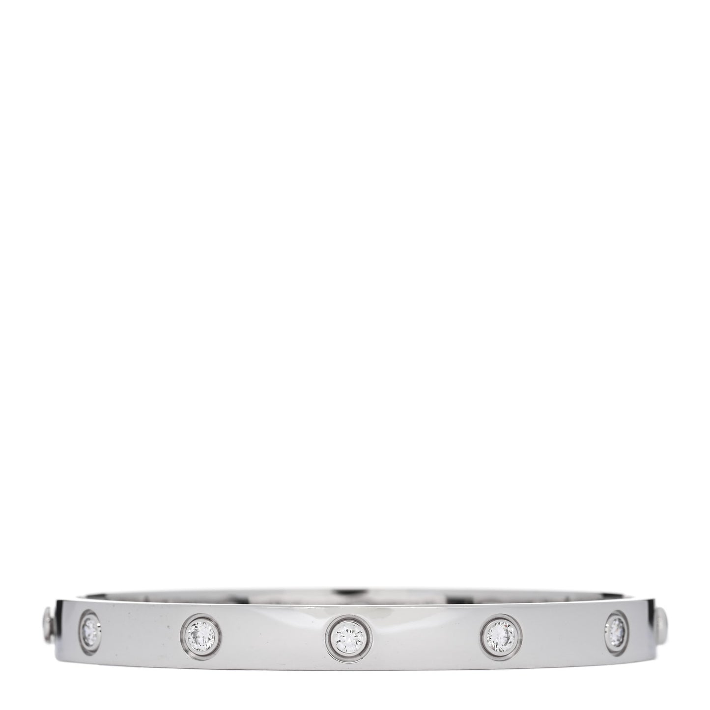 18K White Gold 10 Diamond LOVE Bracelet