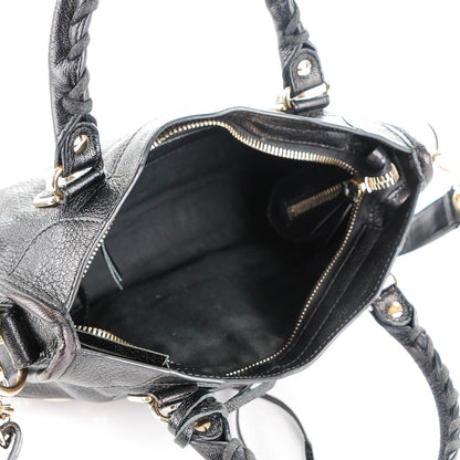 Balenciaga Chevre Gold Metallic Edge Hardware Mini City Black 5 of 7