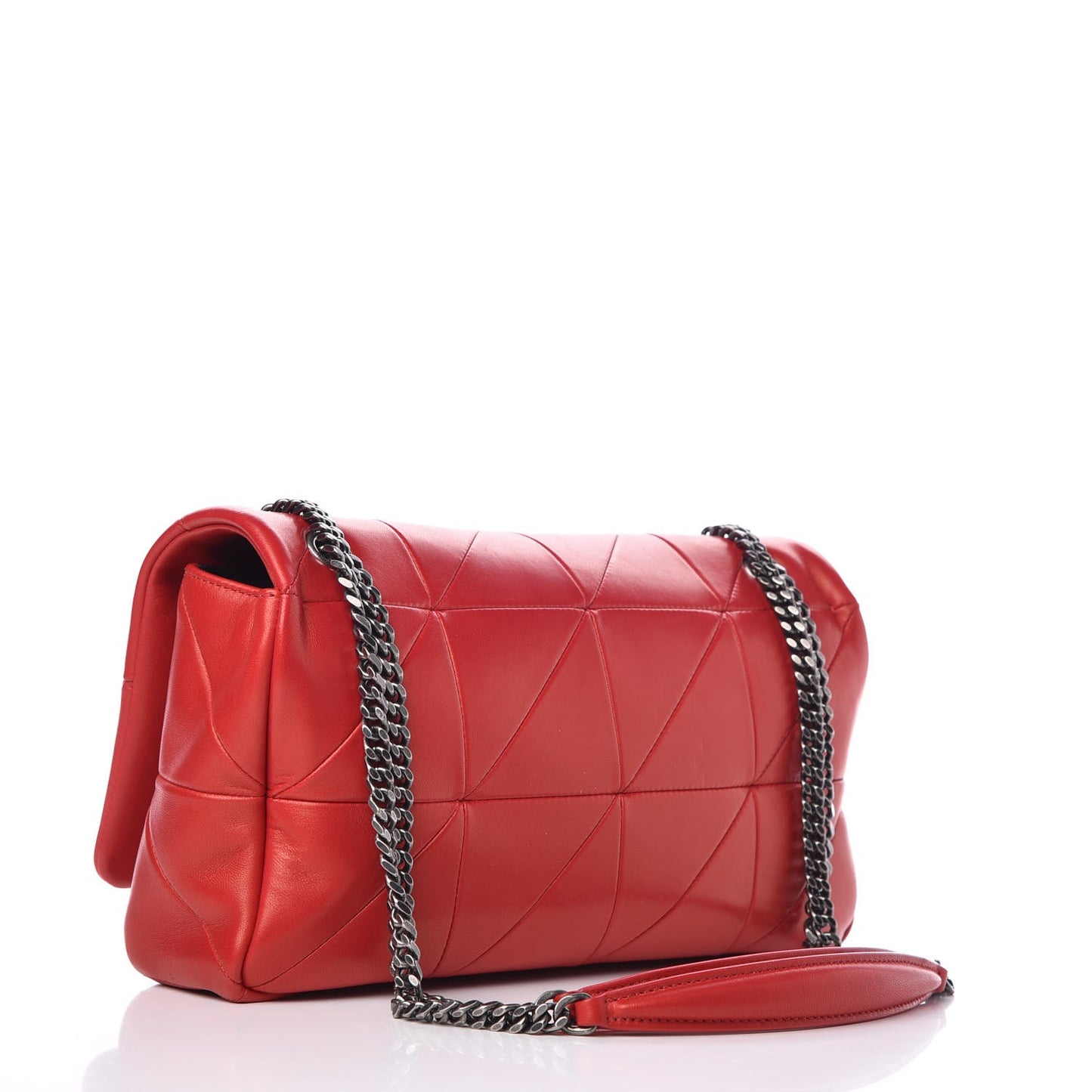 Lambskin Patchwork Monogram Medium Jamie Red