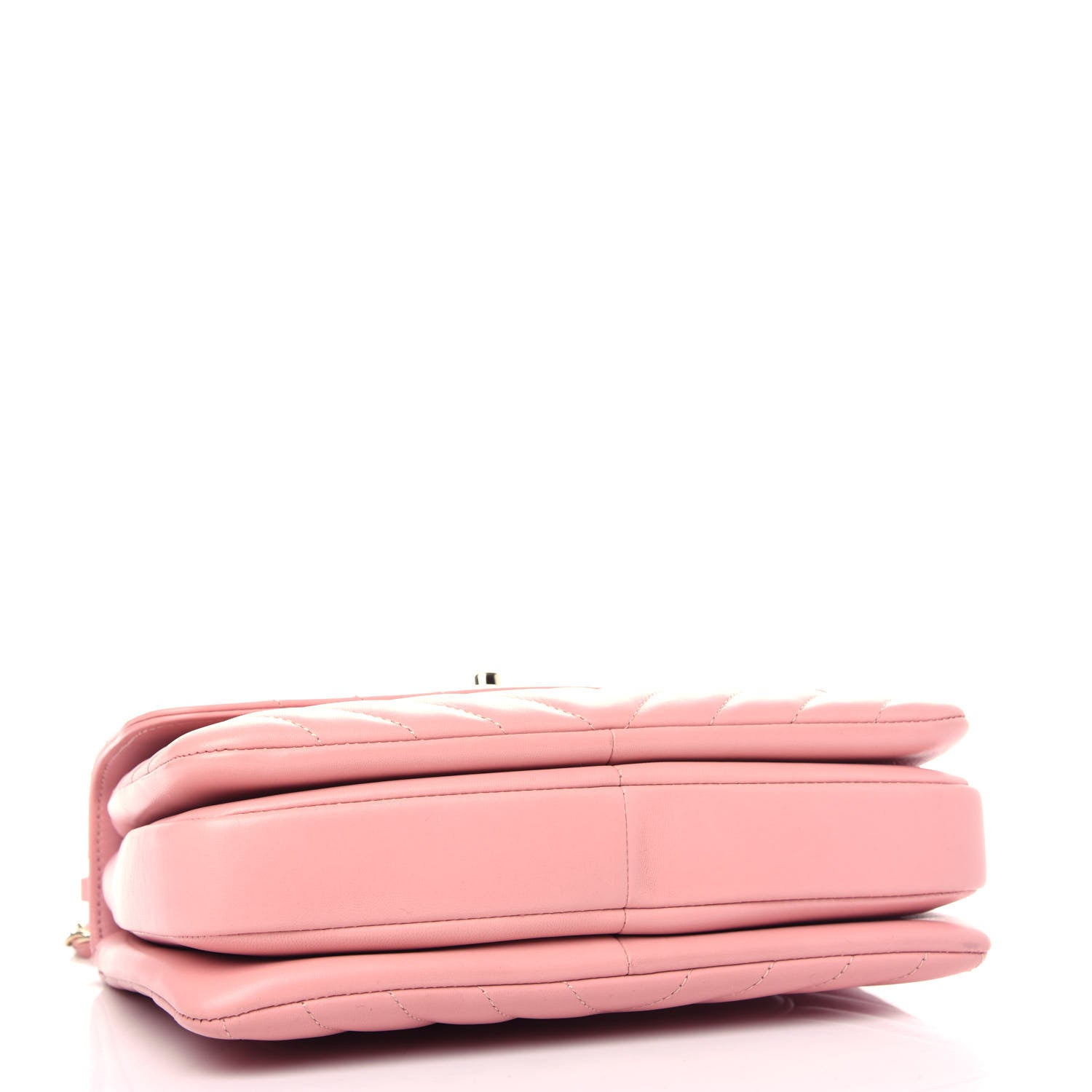 Chanel Lambskin Chevron Quilted Small Trendy CC Dual Handle Flap Bag Light Pink 3 of 10