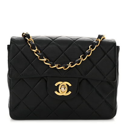 Chanel Lambskin Quilted Mini Square Flap Black 1 of 13