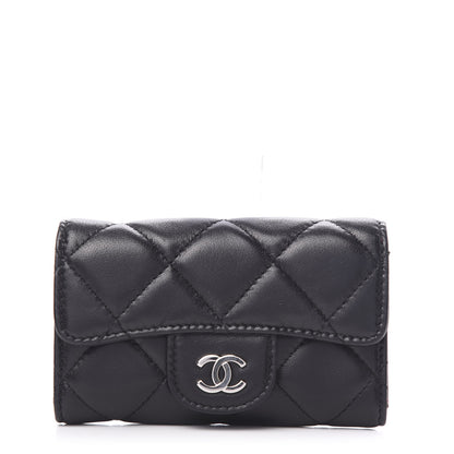 Chanel Lambskin Quilted 6 Key Holder Black 1 of 8