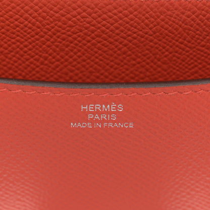 Hermes Epsom Enamel Constance 18 Capucine Sanguine 6 of 11