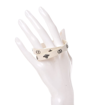 Christian Dior Calfskin Bee Double Bracelet White 2 of 9