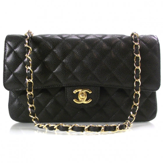 Chanel Caviar Quilted Medium Double Flap Black 1 of 11