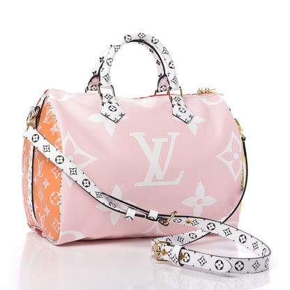 Louis Vuitton Monogram Giant Speedy Bandouliere 30 Rouge 3 of 9