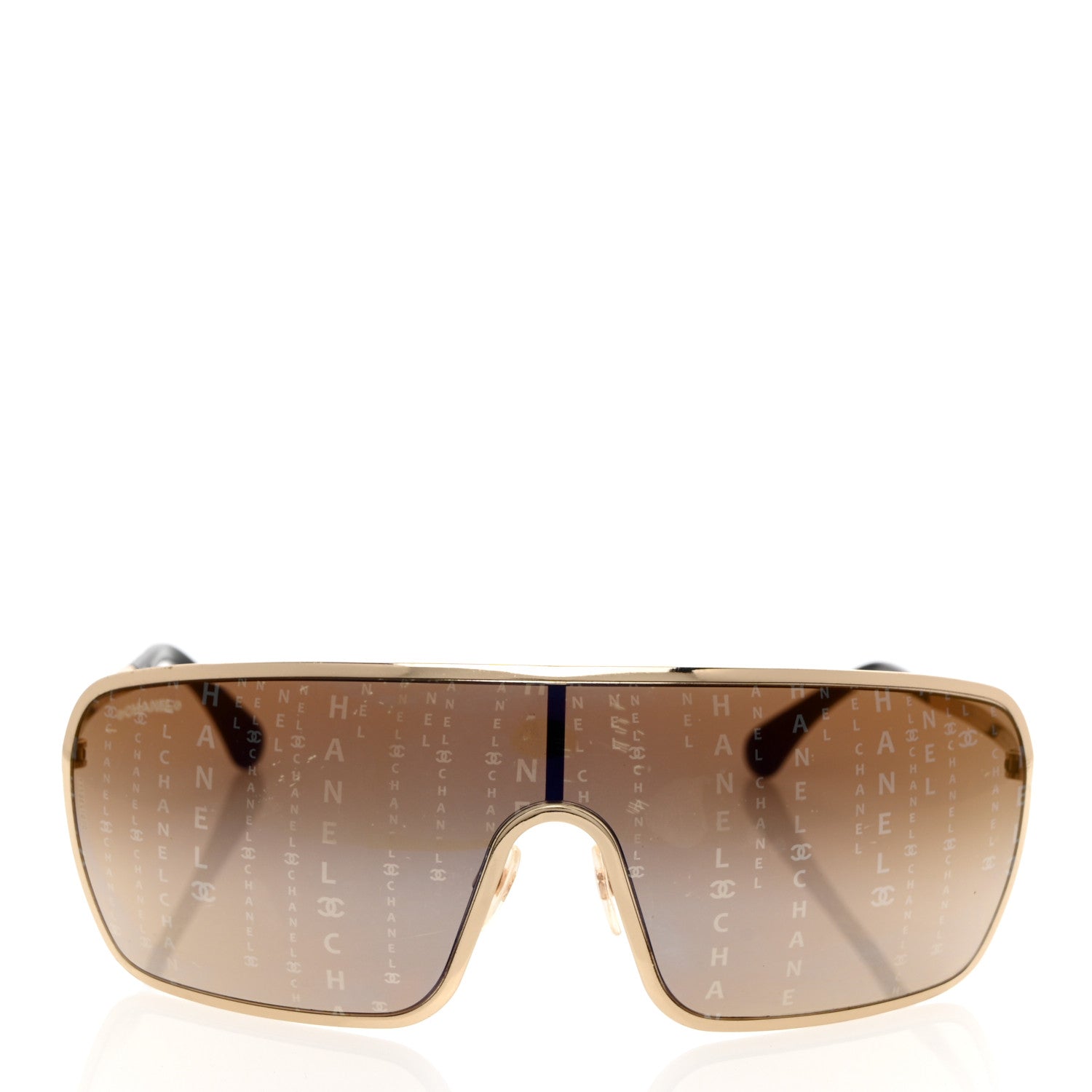 Chanel Metal Shield Runway Sunglasses 71213 Gold 2 of 6