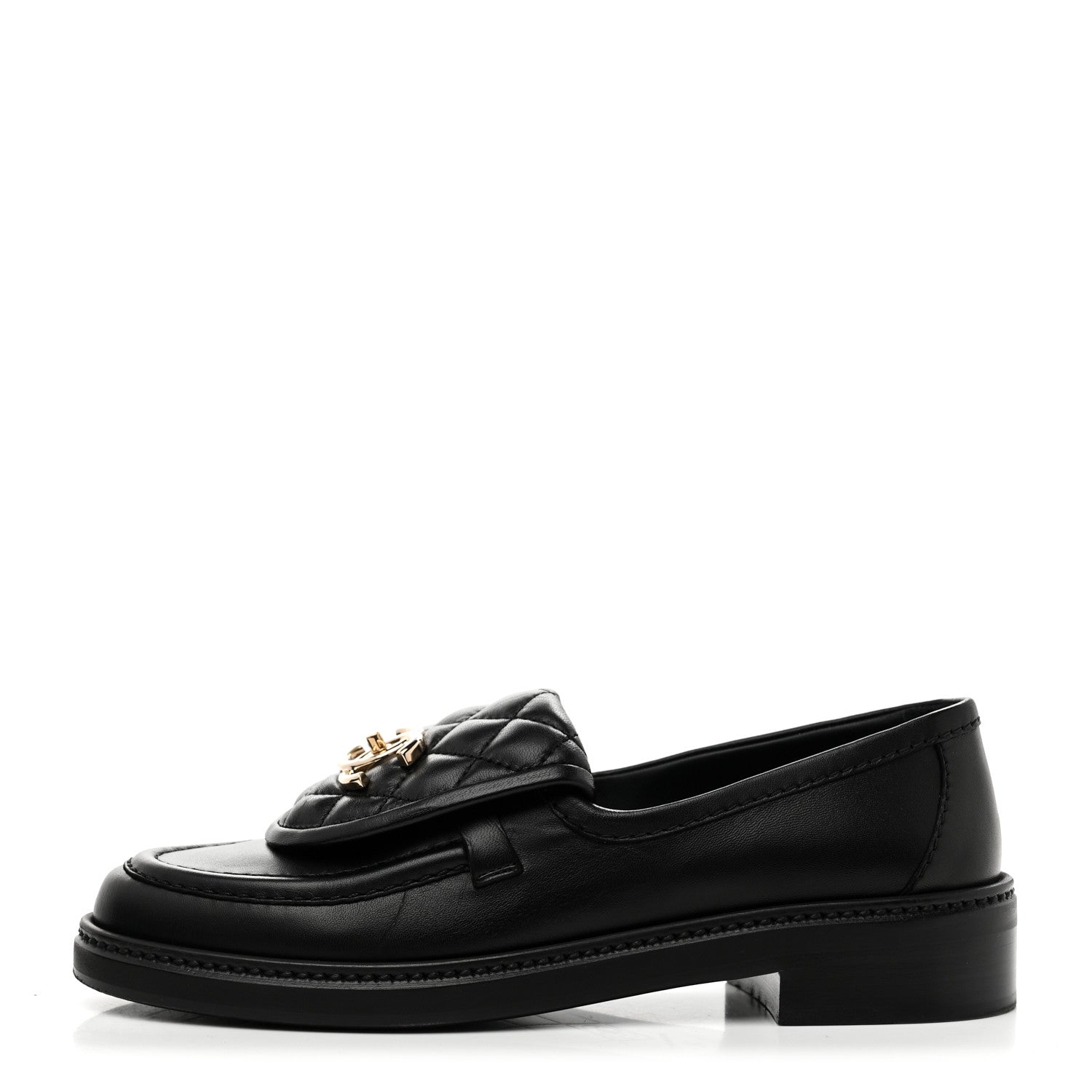 Chanel Lambskin Quilted CC Turnlock Loafers 36 Black 1 of 10