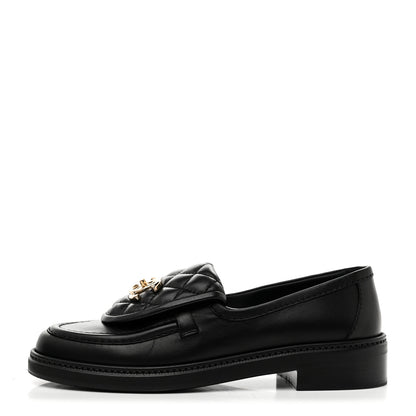 Chanel Lambskin Quilted CC Turnlock Loafers 36 Black 1 of 10