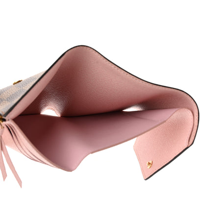Louis Vuitton Damier Ebene Victorine Wallet Rose Ballerine 6 of 10