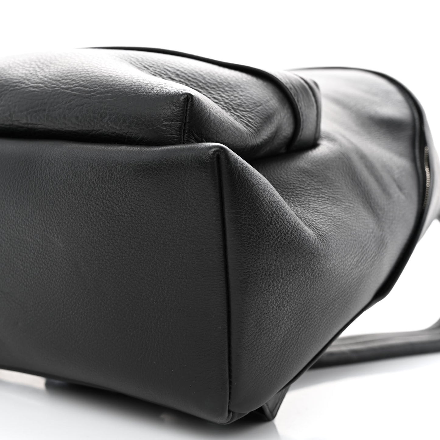 Smooth Calfskin Logo Small Everyday Backpack Black White