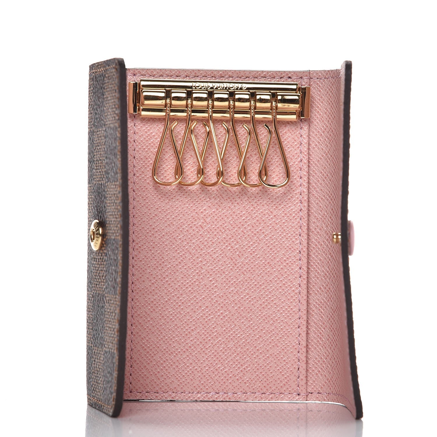 Louis Vuitton Damier Ebene Multicles 6 Key Holder Rose Ballerine 5 of 8