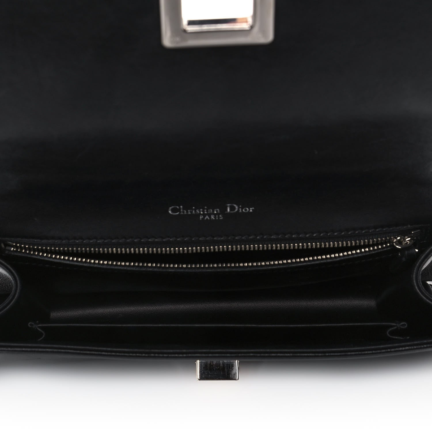 Christian Dior Lambskin Sequin Medium Diorama Flap Bag Black 5 of 12
