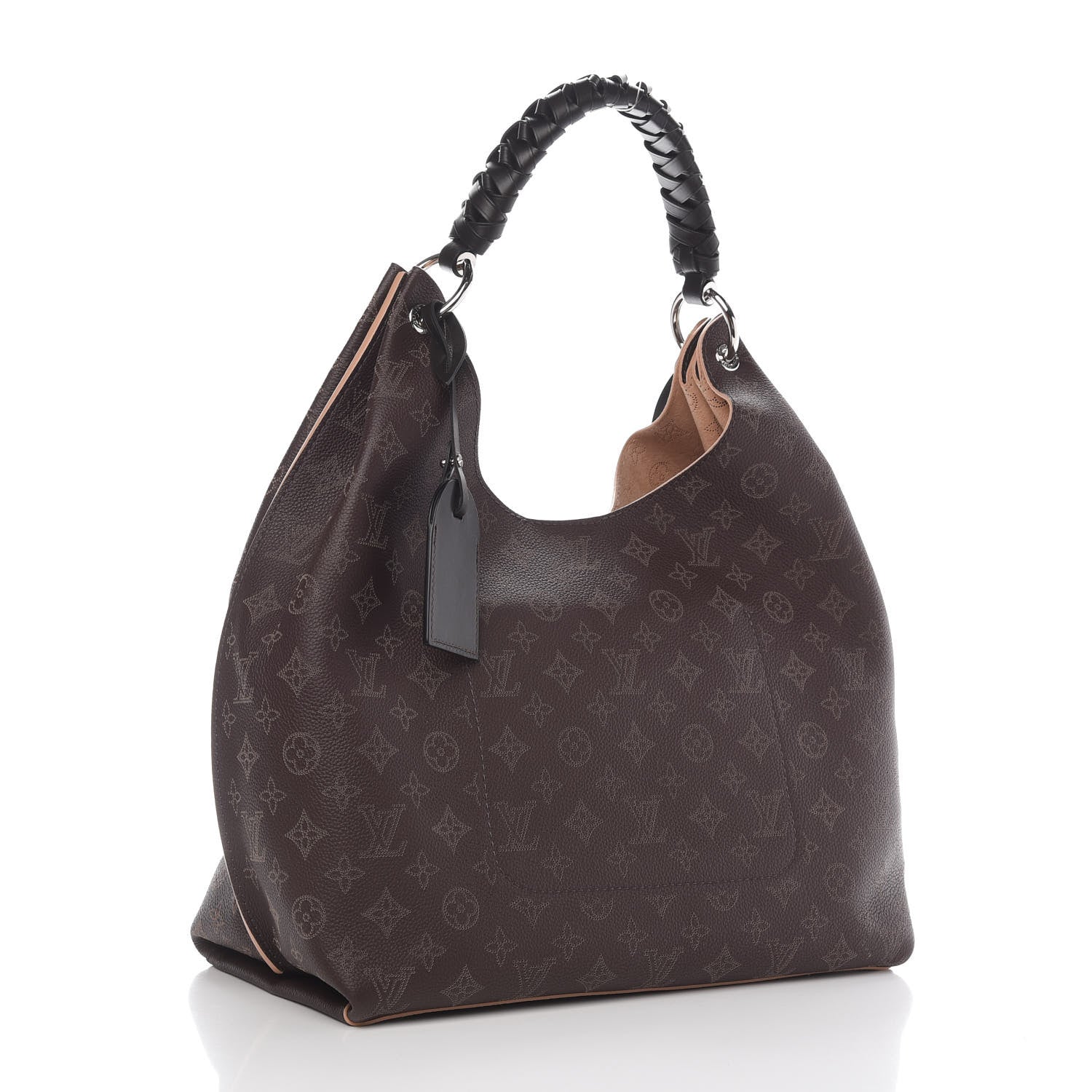 Louis Vuitton Mahina Carmel Hobo Chocolate 2 of 9