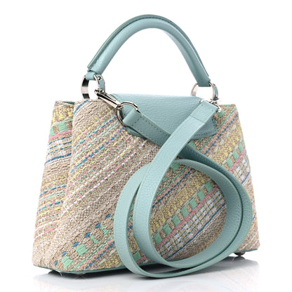 Louis Vuitton Tweed Taurillon Capucines BB Multicolor Light Blue 3 of 10