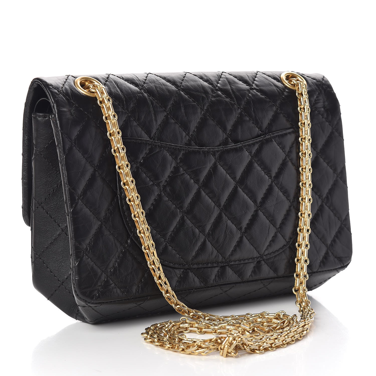Chanel Aged Calfskin Quilted Casino 2.55 Reissue 225 Flap Black 3 of 10