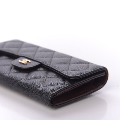 Chanel Caviar Quilted Large Flap Wallet Black 7 of 10