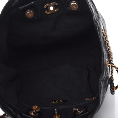 Chanel Calfskin Crocodile Embossed Large Cocodile Shopping Tote Black 5 of 10
