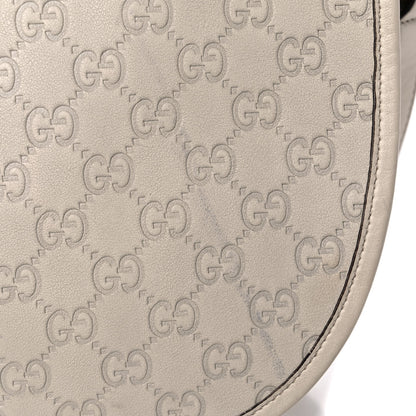 Gucci Guccissima Flap Messenger Bag Ivory 13 of 23