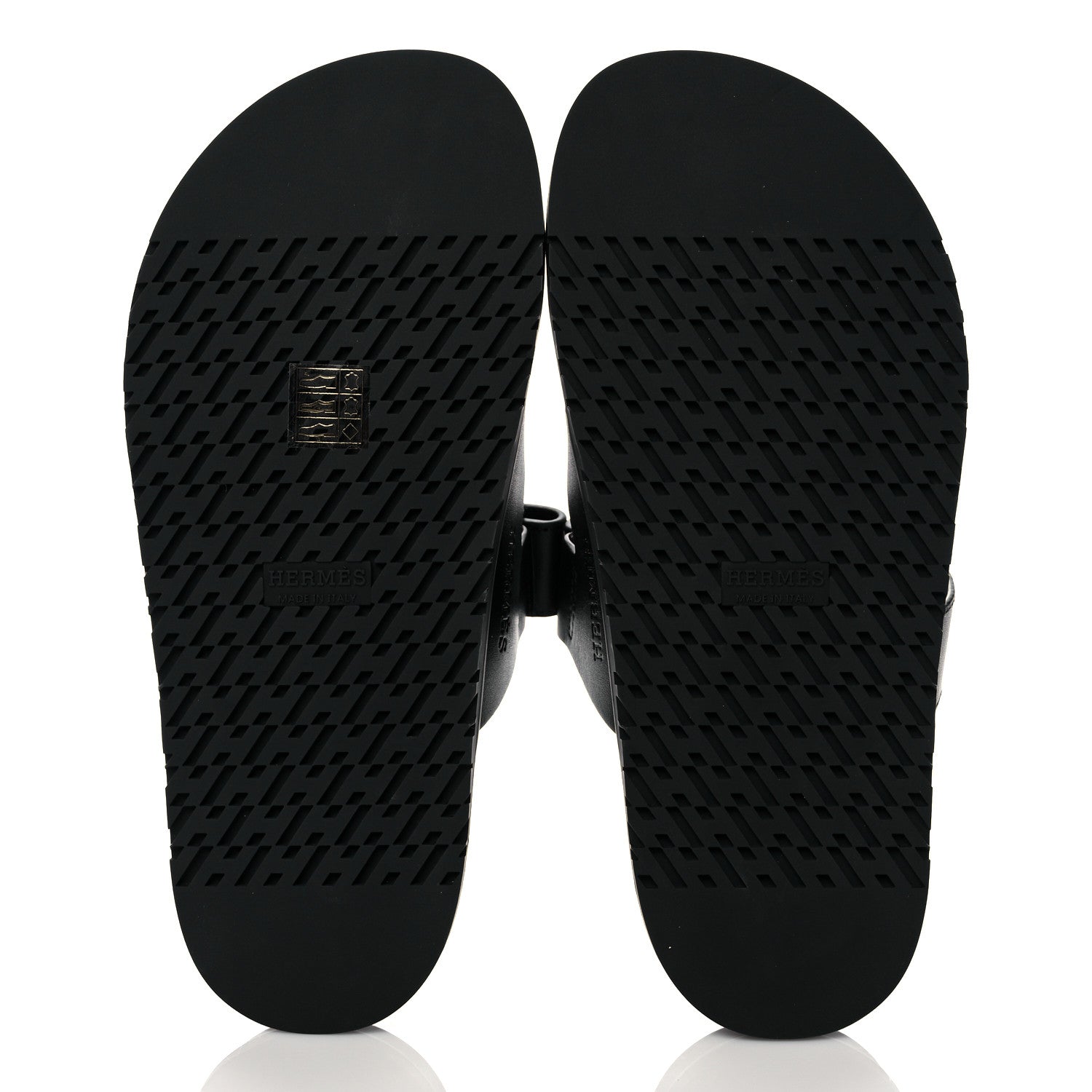 Hermes Calfskin Womens Chypre Sandals 38 Black 5 of 11