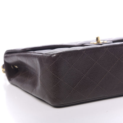 Chanel Caviar Quilted Jumbo Single Flap Brown 8 of 11