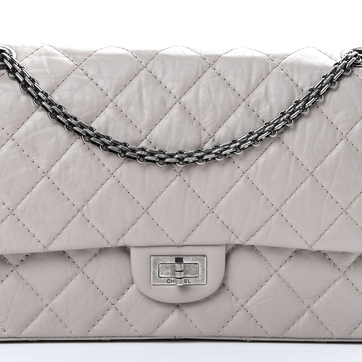 Chanel Aged Calfskin Quilted 2.55 Reissue 227 Flap Grey 11 of 15
