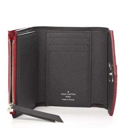 Louis Vuitton Soft Calfskin My Lockme Compact Wallet Lie De Vin Etain Creme 5 of 9