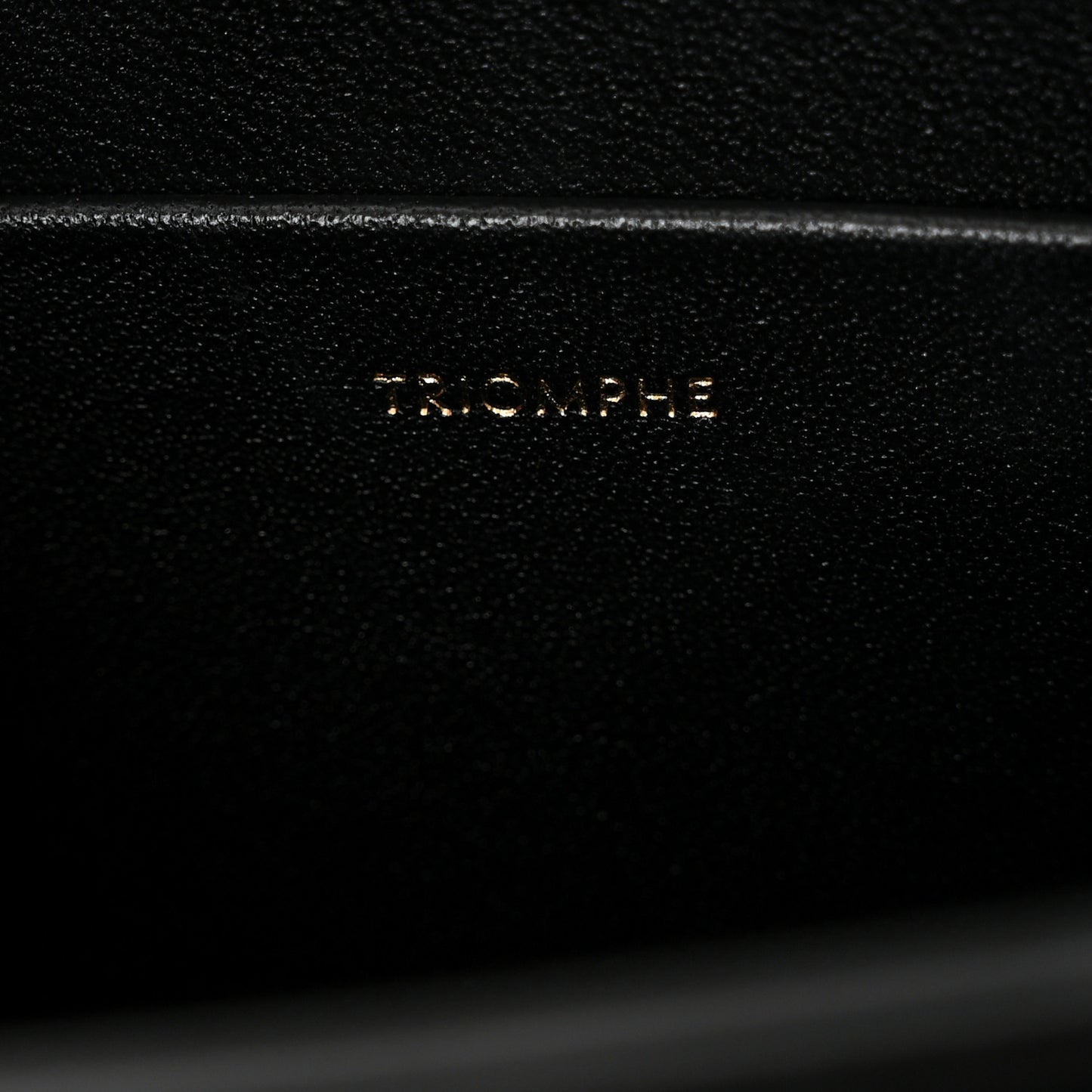 Shiny Calfskin Triomphe Shoulder Bag Black