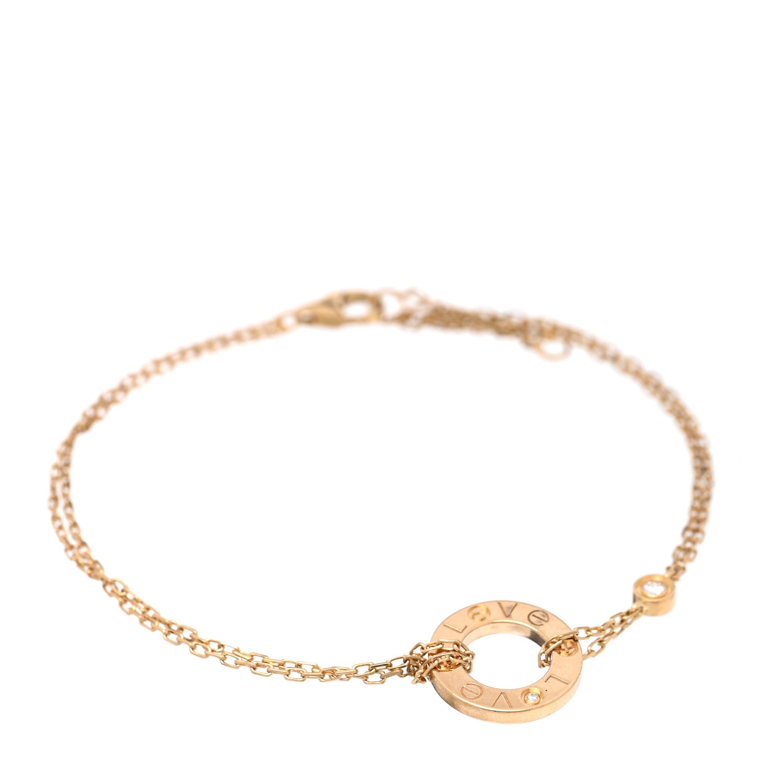 Cartier 18K Yellow Gold Diamond LOVE Bracelet 1 of 3