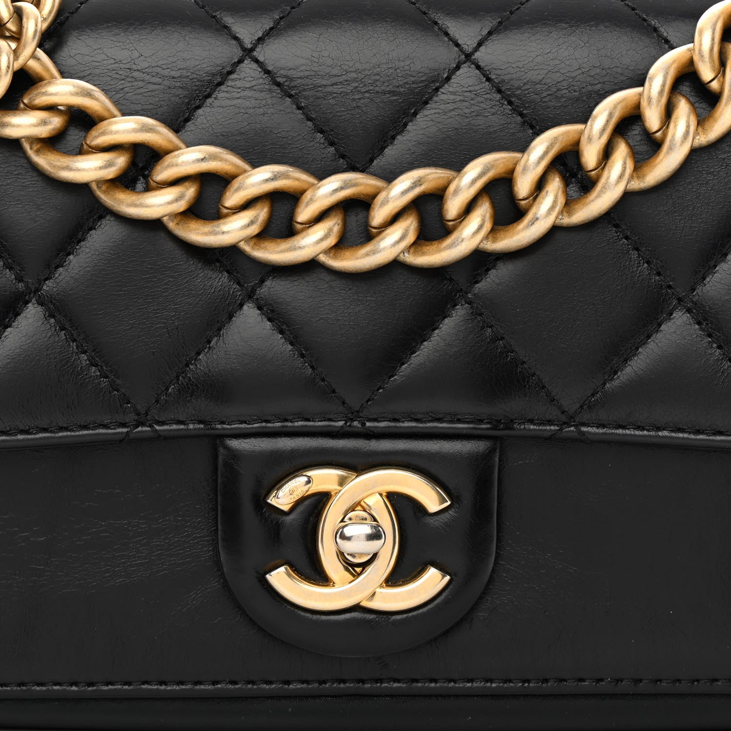 Chanel Iridescent Calfskin Quilted Small Straight Lined Flap Black 8 of 15