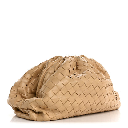Bottega Veneta Nappa Maxi Intrecciato The Pouch Oversized Clutch Almond 3 of 11