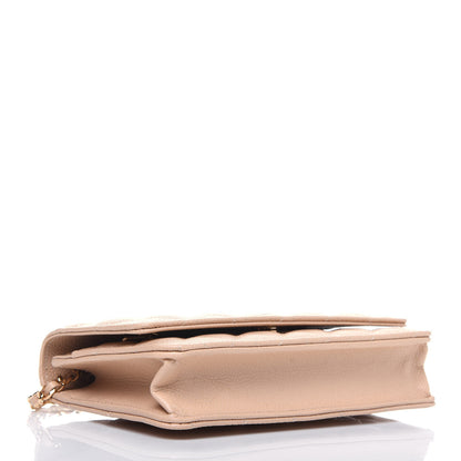 Chanel Caviar Quilted Wallet On Chain WOC Beige 4 of 15