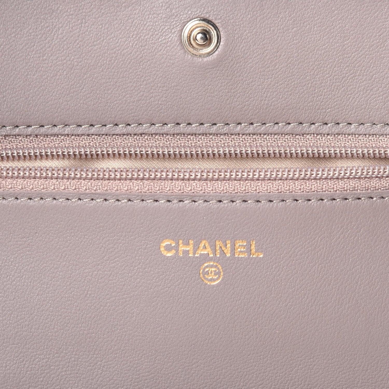 Chanel Lambskin Camellia Embossed Wallet On Chain WOC Beige 6 of 9