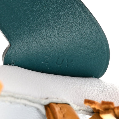 Hermes Milo Lambskin Grigri Rodeo Pegase Horse Bag Charm PM Bleu Brume Sesame Vert Bosphore 4 of 5