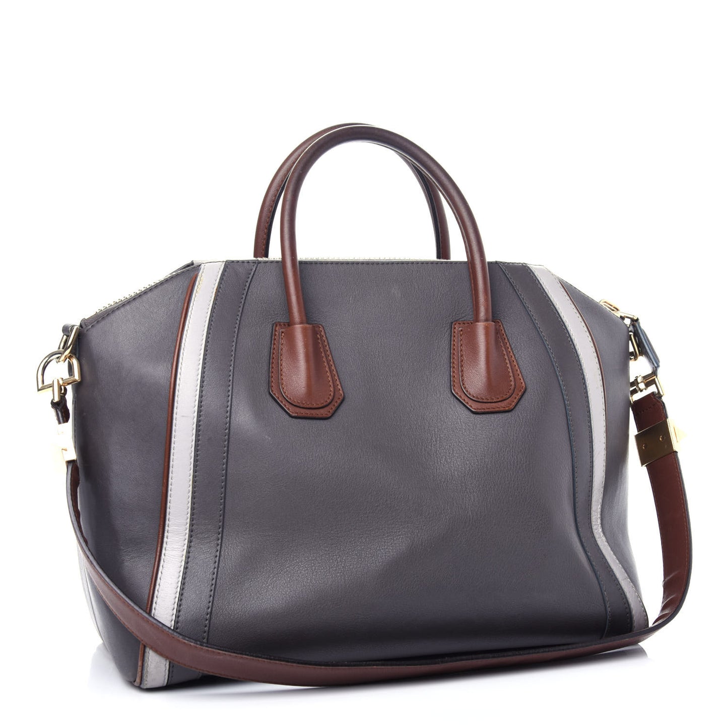 Smooth Calfskin Medium Tri-Color Antigona Dark Grey