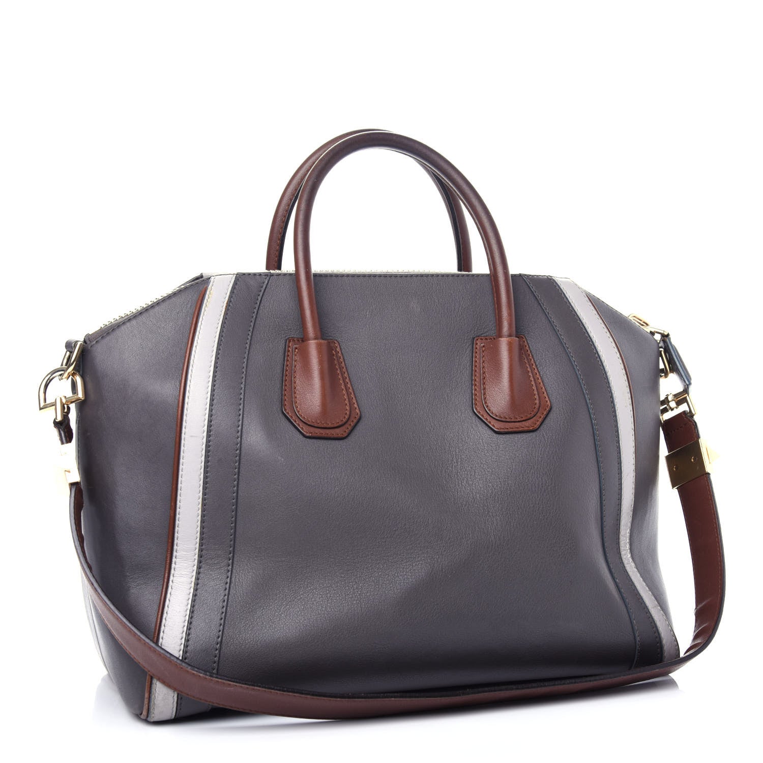 Givenchy Smooth Calfskin Medium Tri-Color Antigona Dark Grey 3 of 13