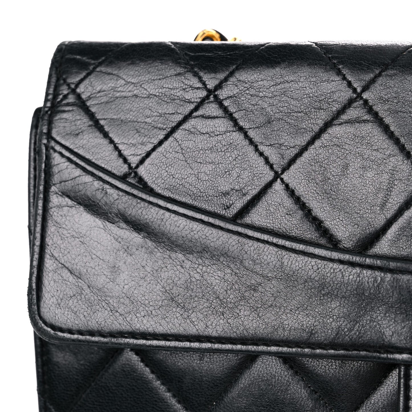 Lambskin Quilted Reissue Flap Black